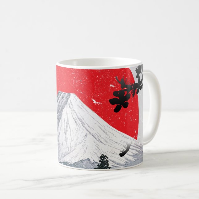 Mug Fleurs de cerisiers Mont Fuji Japon (Devant droit)