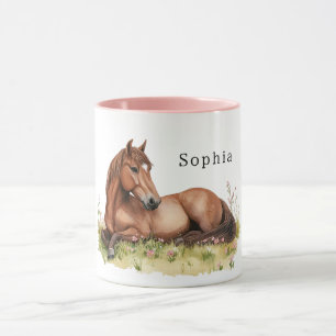Mug Fleurs de cheval dans l'herbe