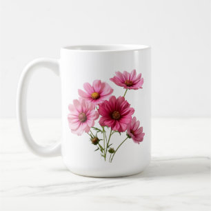 Mug Fleurs de Cosmos Rose-23456
