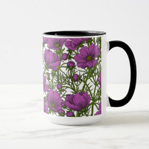 Mug Fleurs de cosmos violet