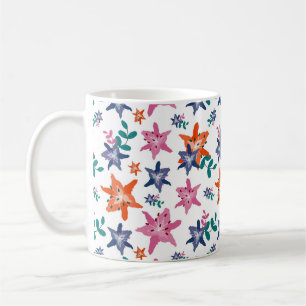 Mug Fleurs de couleur d'eau mignonne Pastel
