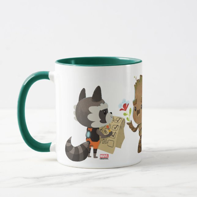 Mug Fleurs de croissance de la culture de roquette (Gauche)