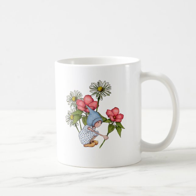 Mug Fleurs de cueillette de fille de gnome, art de (Droite)