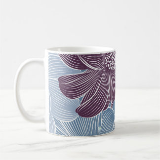 Mug fleurs de dahlia Abstraites : sans couture florale