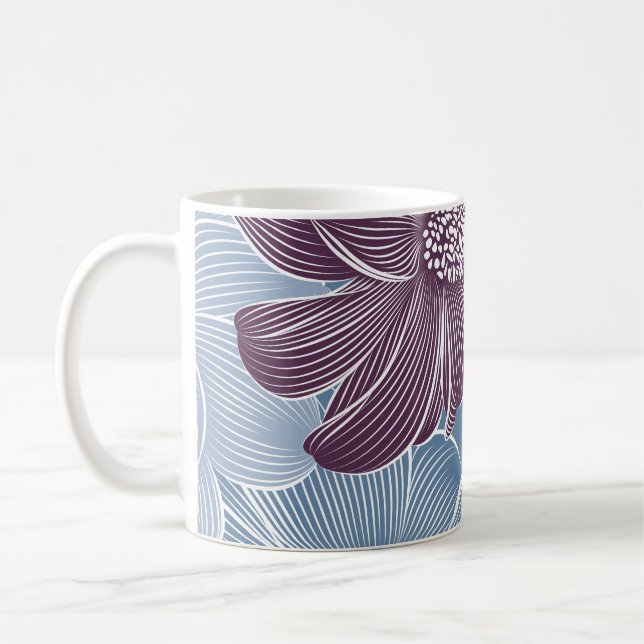 Mug fleurs de dahlia Abstraites : sans couture florale (Gauche)