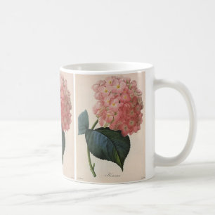 Mug Fleurs de Jardin vintages, Hydrangée Rose Hortensi