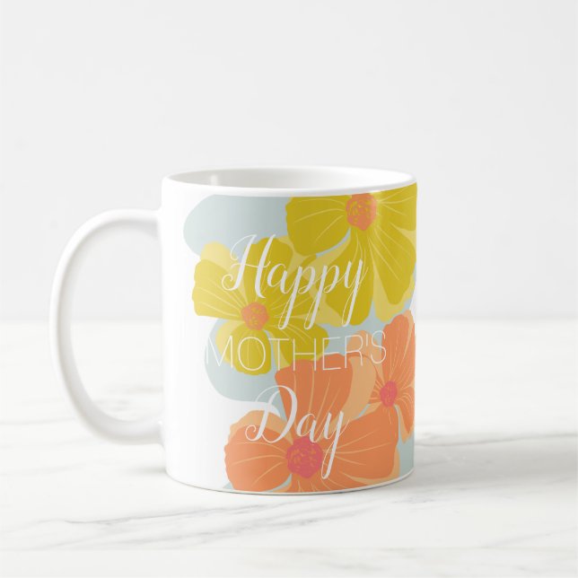 Mug Fleurs de la Fête des Mères Cadre photo (Gauche)