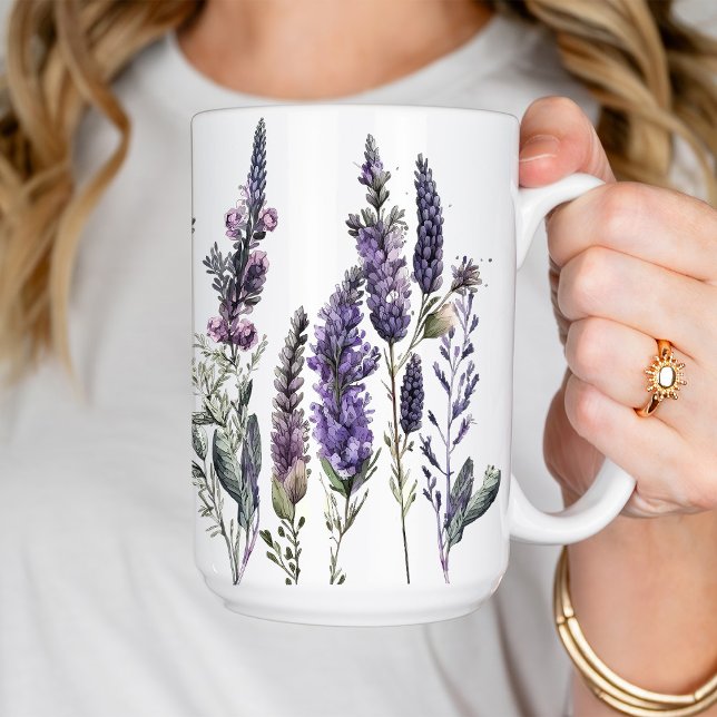 Mug Fleurs de lavande aquarelle (Créateur téléchargé)