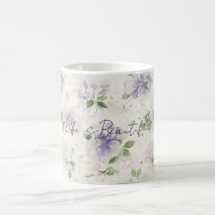 Mug Fleurs de lavande violette jolie  