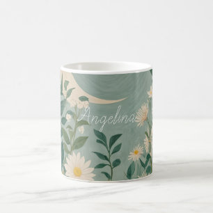 Mug Fleurs de Lune : Pastel Floral et Crescent Moon