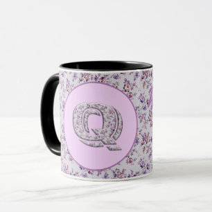 Mug Fleurs de luxe Monogramme Q
