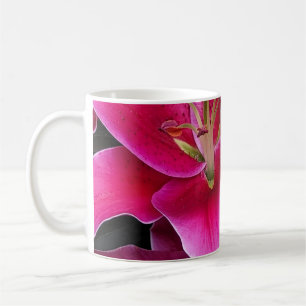 Mug Fleurs de lys stargazers roses