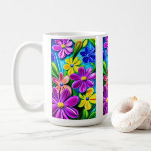 Mug Fleurs de marguerite colorées