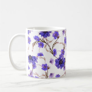 Mug Fleurs de Marigold, papier peint floral transparen