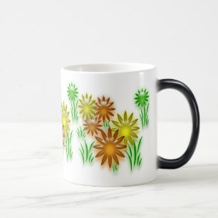 Mug - fleurs de néon 3D (v.2)