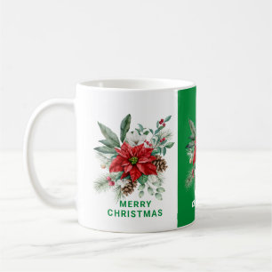Mug Fleurs de Noël Bouquet Joyeux Noël Texte 2