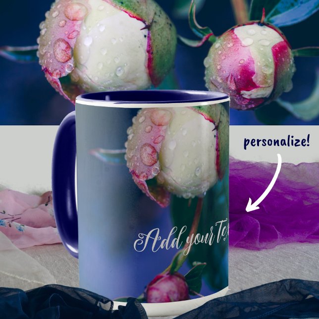 Mug Fleurs de pivoine après pluie (Créateur téléchargé)