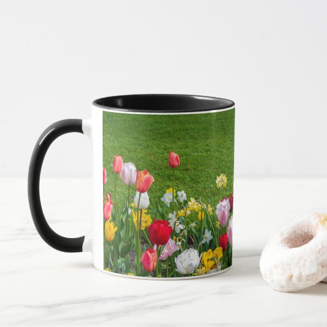 Mug Fleurs de printemps (Avec donut)