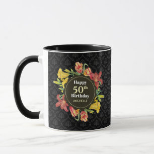 Mug Fleurs de printemps brillantes et vibrantes Wreath