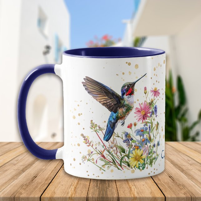 Mug Fleurs de printemps de colibri à gorge rubis (Créateur téléchargé)