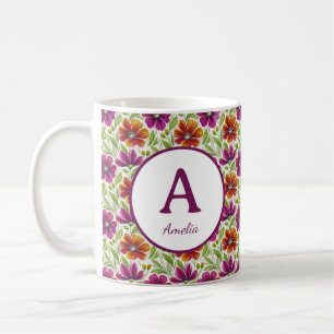 Mug Fleurs de printemps romantiques personnalisées
