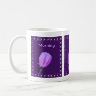 Mug Fleurs de printemps roses et violettes personnalis