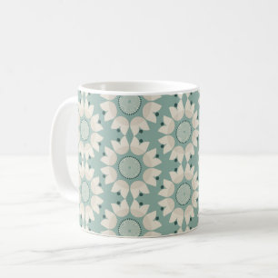 Mug Fleurs de printemps turquoise