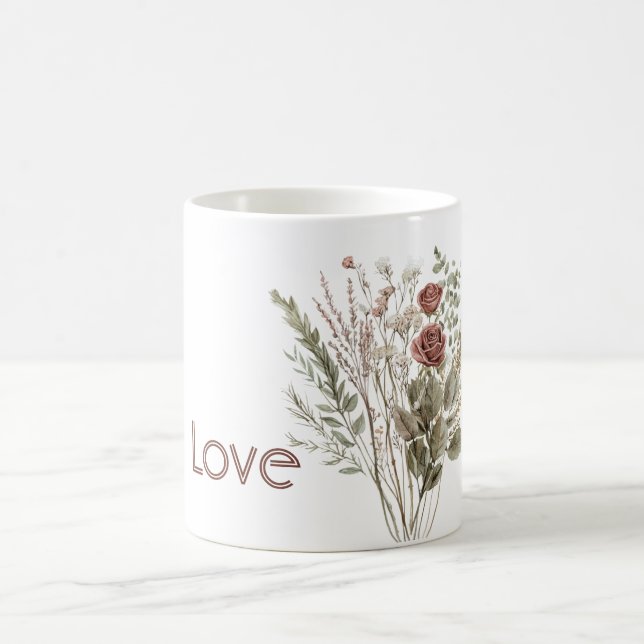 Mug Fleurs de rose rouge (Centre)