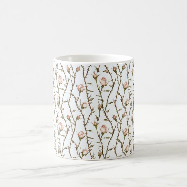 Mug Fleurs de roses roses romantiques (Centre)