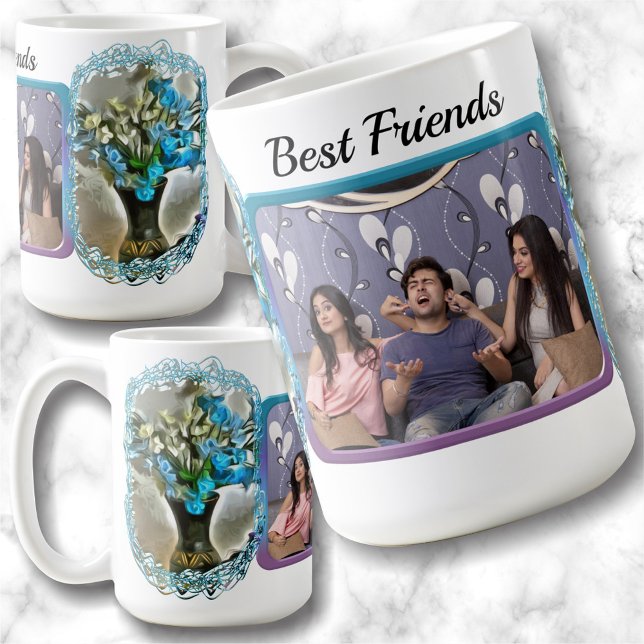 Mug Fleurs de soie bleue 2190 (Créateur téléchargé)
