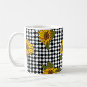 Mug Fleurs de soleil brillantes sur la che de buffle n