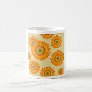 Mug Fleurs de soleil rétro