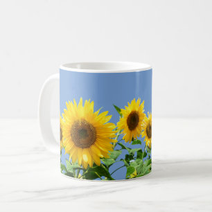 Mug Fleurs de soleil sur bleu ciel