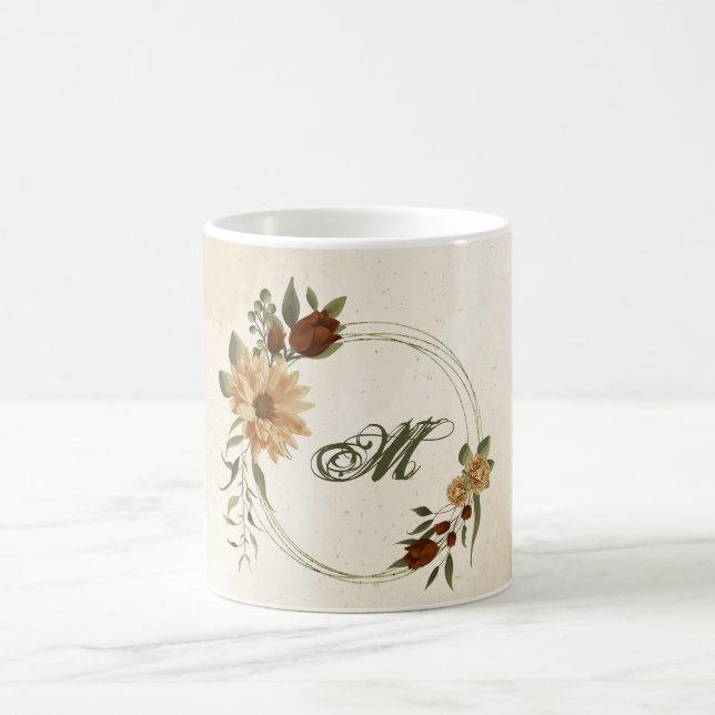 Mug fleurs de terre cuite rustique verdure (Centre)