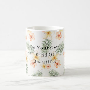 Mug Fleurs de Tilleul Blanc aux Pétales de Pêcher et F
