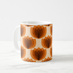 Mug Fleurs de tulipe orange rétro