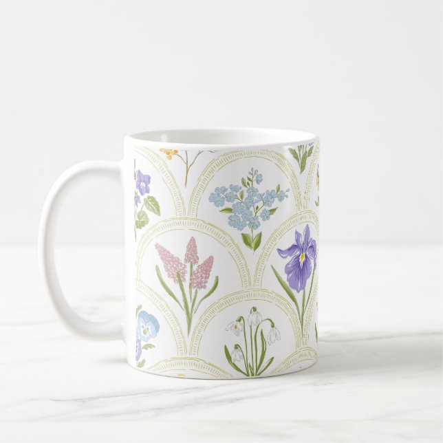 Mug Fleurs de variété du jardin de printemps en médail (Gauche)