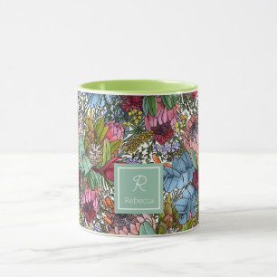 Mug Fleurs d'été australiennes romantiques personnalis