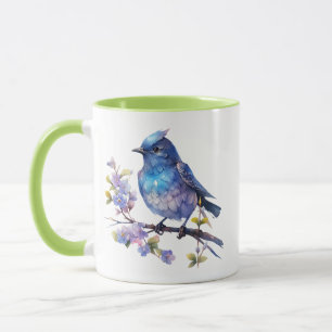 Mug Fleurs d'oiseau de fée Clipart aquarelle-73611