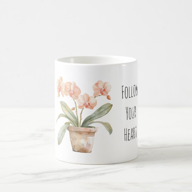 Mug Fleurs d'Orchidée Pêche (Centre)