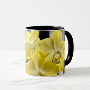 Mug Fleurs d'orchidées de Phalaenopsis jaune