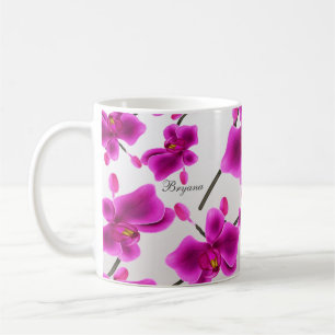 Mug Fleurs d'orchidées Floral Élégant