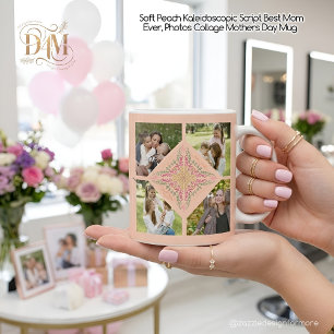 Mug Fleurs Douce pêche kaléidoscopique Écriture Meille