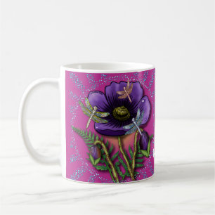 Mug Fleurs du Popple pourpre de libellule