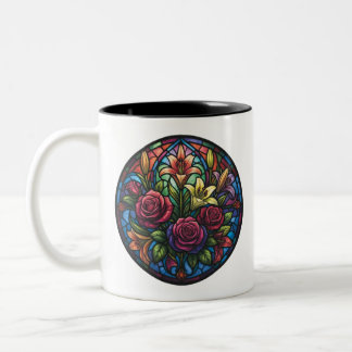 Mug Fleurs en Verre Coloré