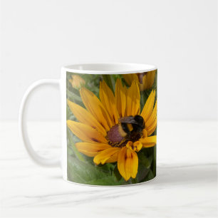 Mug Fleurs et abeilles Rudbeckia jaunes