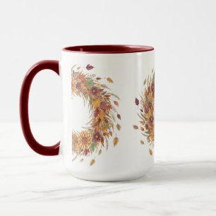 Mug Fleurs et Feuilles d'automne, auteur Natasha Us