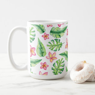 Mug Fleurs Et Feuilles De Style Tropical