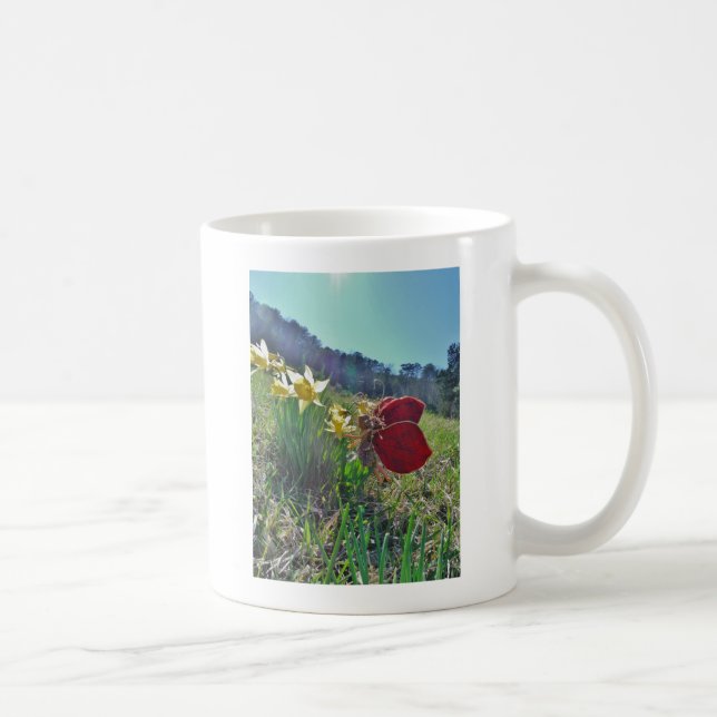 Mug Fleurs et fleurs jaunes (Droite)