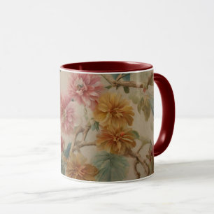 Mug Fleurs et fruits exquis. Style vintage